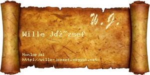 Wille József névjegykártya